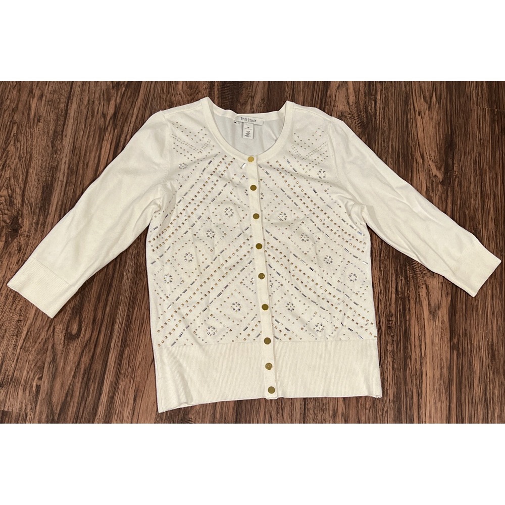 White House/Black Market Iconic Sweater White Off Size M